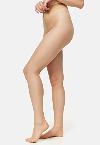 Nur Die Damskie rajstopy jak druga skóra, Kolor skóry (Mandel 116), L