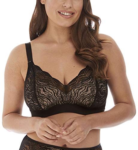 Fantasie Damski biustonosz bez fiszbin, Czarny, XL