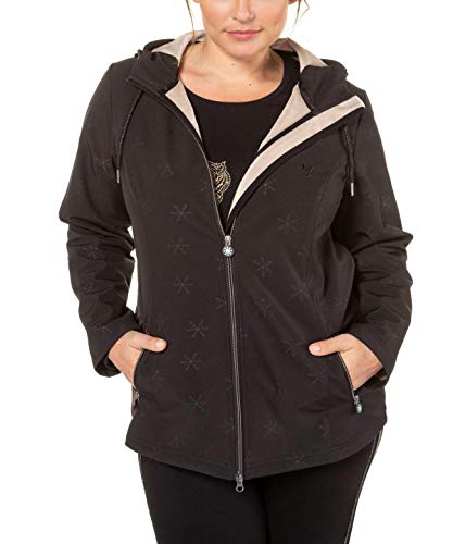 ULLA POPKEN Softshelljacke Schneeflocke mit Fell Kurtka Damska, Czarny (Schwarz 10), rozmiar uniwersalny