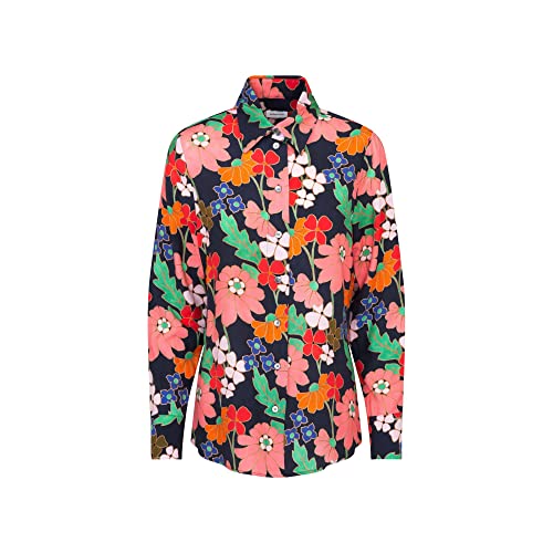 Seidensticker Damska bluzka z długim rękawem o regularnym kroju, niebieski, 40