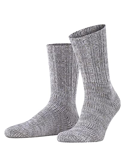 FALKE Mężczyźni Skarpety Brooklyn M SO Bawełna jednokolorowe 1 Para, Szary (Metal Grey 3463), 39-42