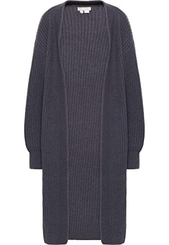 RISA Dzianinowy długi kardigan damski 25825301, szary/niebieski, M-L