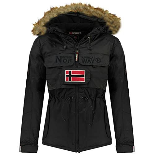Geographical Norway Parka męska na ławkę, czarna, L, Czarny, M