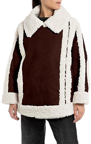 Replay Damska kurtka relaksacyjna z imitacją futra, 020, XL