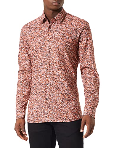 HUGO Koszulka męska, Dark Orange801, 46