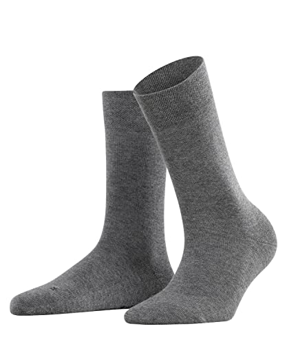 FALKE Kobiety Skarpety Sensitive London W SO Zrównoważona Bawełna bezuciskowe 1 Para, Szary (Light Grey Melange 3390), 35-38