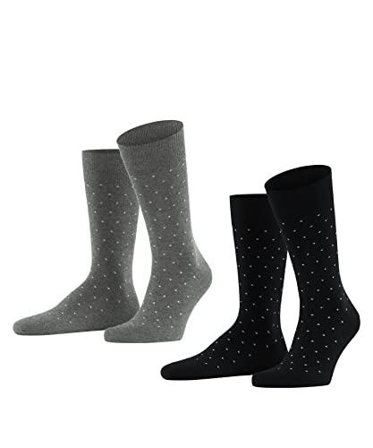 ESPRIT Mężczyźni Skarpety Fine Dot 2-Pack M SO Organiczna Bawełna z wzorem 2 Pak, Wielokolorowy (Sortiment 0010), 43-46