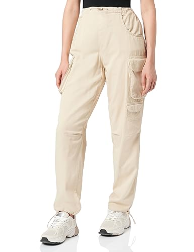 DeFacto Damskie spodnie do biegania z dzianiny na co dzień – standardowy krój, spodnie do joggingu, damskie spodnie do joggingu, dres do joggingu, beżowy, 38