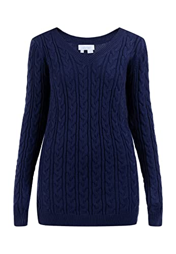 ALARY Damski sweter z dzianiny 15424696-AL01, niebieski, M/L, niebieski, M-L