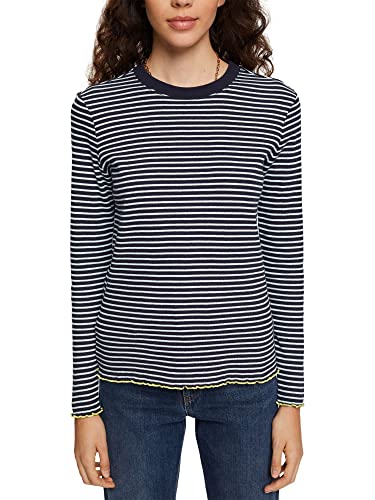 ESPRIT Top w paski z długimi rękawami, 435/Pastel Blue, XS