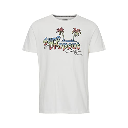 Blend Męski T-shirt T-shirt, 110602/Snow biały, XXL, 110602/Snow White, XXL