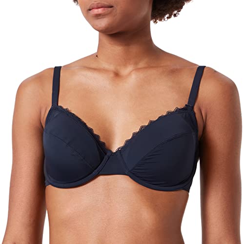 ESPRIT Damski biustonosz z fiszbinami Micro Par Mf, NIEBIESKI, 70C