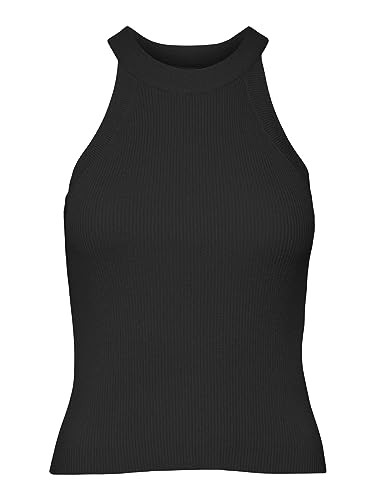 VERO MODA Women's VMGOLD Rib Tank top sweter, czarny, XS, czarny, XS