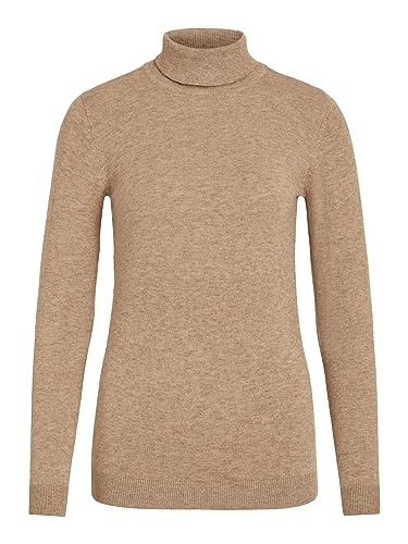 Object Damski sweter z dzianiny, stójka, chipmunk, L