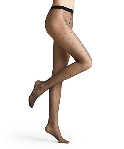 FALKE Kobiety Rajstopy Zodiac W TI Trwałe przezroczyste z wzorem 1 Sztuka, Czarny (Black 3009), M-L