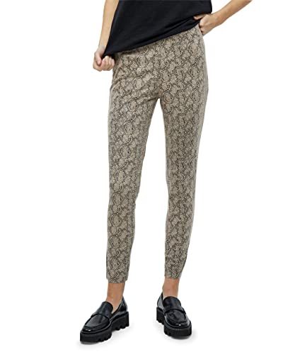 Desires Damskie legginsy do kostki z nadrukiem Ada średniej talii, ciepły piasek PR, XL, Ciepły piasek Pr, XL