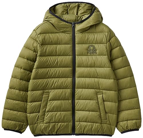 United Colors of Benetton Kurtka 2TWDCN025 Kurtka, Zielony Wojskowy 313, L Dziecko, Verde Militare 313, L