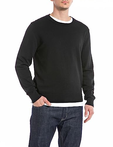 Replay Sweter męski, 098 BLACK, M