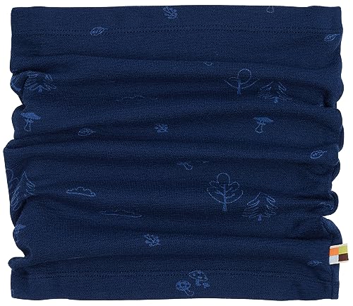 loud + proud Unisex dziecięcy szal kominowy z dzianiny strukturalnej, certyfikat GOTS, ultramaryna, rozmiar uniwersalny, ultramaryna, jeden rozmiar