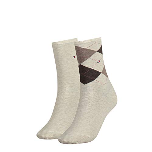 Tommy Hilfiger Skarpety (zestaw 2 sztuk) Damskie, Beżowy (Light Beige Melange 360), 35-38 EU
