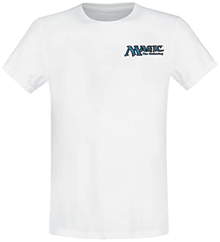 Magic-The Gathering Classic Logo Męski T-shirt biały Gaming, Tablet