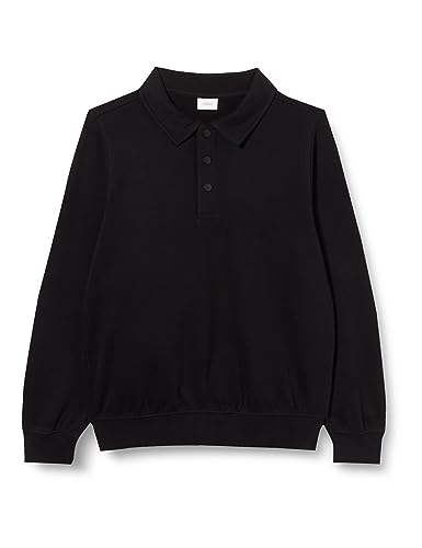 s.Oliver Bluza chłopięca z kołnierzem polo, czarny, 164