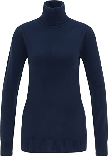 DreiMaster Klassik Damski sweter z golfem WAIS, granatowy, XS/S, morski, XS-S