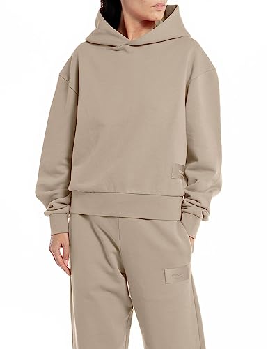 Replay Damska bluza z kapturem, 822 piaskowy, XS