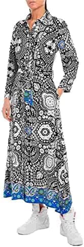 Replay Sukienka damska W9561, 010 Black/White/Blue, S, 010 czarny/biały/niebieski, S