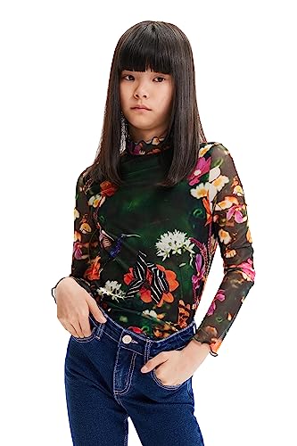 Desigual Koszulka dziewczęca Ts_Flora, zielony, 6 Lata
