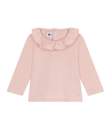 Petit Bateau Dziewczęca A092F bluzka z długim rękawem, różowa sól, 6 miesięcy, Różowy sól, 6 Miesiące