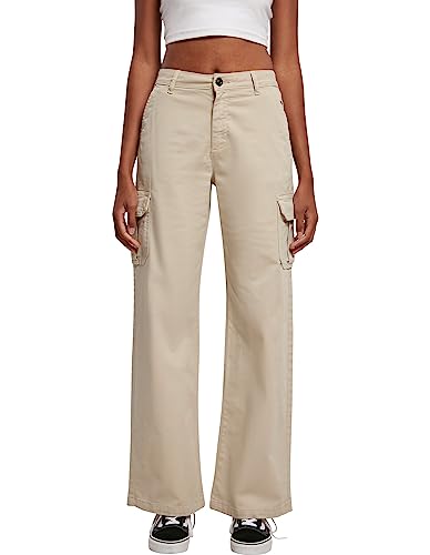 Urban Classics Damskie Spodnie damskie z wysokim stanem proste spodnie, softseagrass, 31