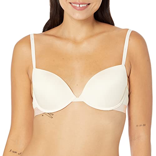 Emporio Armani Damski kultowy biustonosz push-up z mikrofibry, Blady krem, 75C