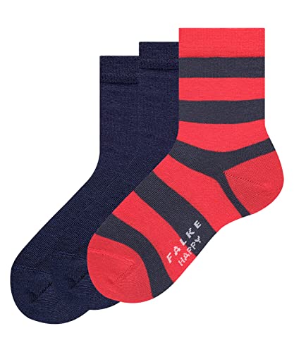 FALKE Uniseks - dzieci Skarpety Happy 3-Pack Giftbox K SO Bawełna z wzorem 3 Pak, Wielokolorowy (Sortiment 0030), 31-34 (7-9 lata)