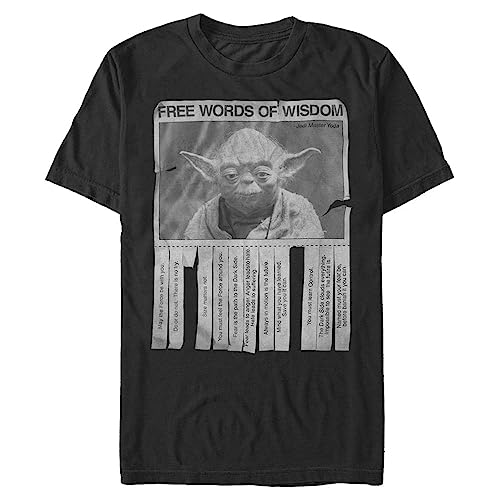 STAR WARS Koszulka męska Words of Wisdom, Czarny, 5XL