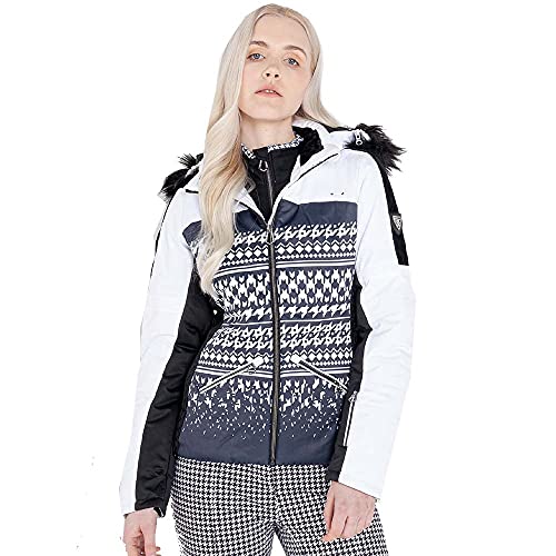 Regatta Damska kurtka prestige, biały pies tooth gradient nadruk, 18