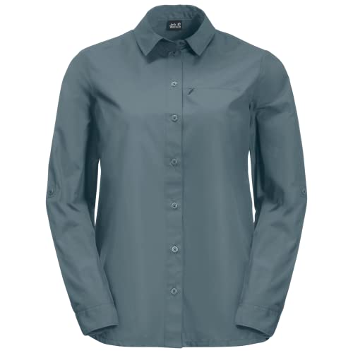 Jack Wolfskin Damska kurtka Lakeside Roll-up, niebiesko-zielony, L