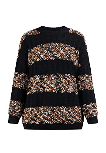 ALARY Damski sweter z dzianiny 15525007-AL01, czarny wielokolorowy, XS/S, czarny wielokolorowy, XS-S