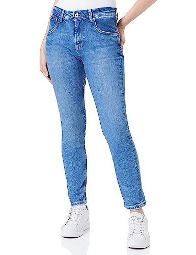 Pepe Jeans fioletowe dżinsy damskie, Niebieski (Denim-vs3), 26W x 34L