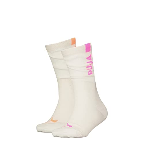 PUMA Damskie rajstopy Slouch Sock, Oatmeal/neonowe, 39/42, Oatmeal/neon, 39-42 EU