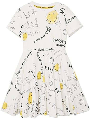 Desigual Dziecięca sukienka z dzianiny VERONICA, biały, 98/104 cm