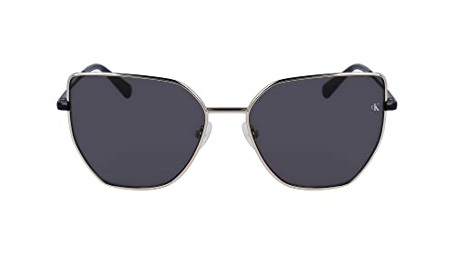 Calvin Klein Damskie okulary przeciwsłoneczne CKJ23202S, złote/czarne, jeden rozmiar, Złoty/Czarny, Rozmiar uniwersalny