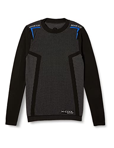 Sparco Unisex 002202nreb3 ml koszulka z długim rękawem K-carbon niebieski T M/L, kolorowa, 42/50 EU