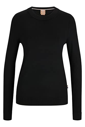 BOSS Damski sweter z dzianiny, czarny, S