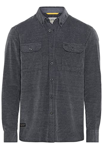 camel active Męska koszula 40911/8S41, niebieski (Night Blue), XL