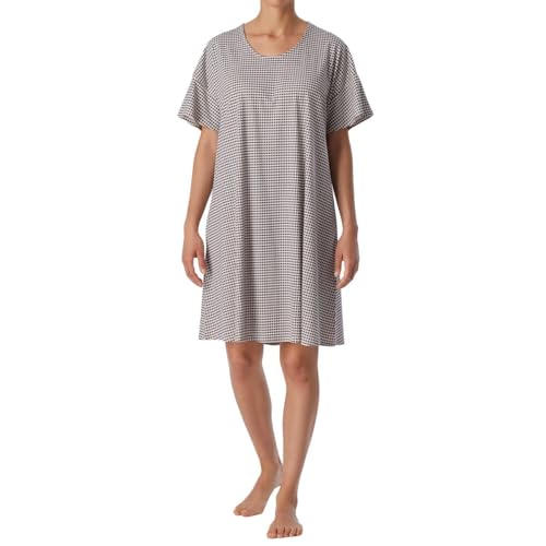 Schiesser Damska Koszulka z Rękawem 1/2, 90 Cm, Koszula Nocna, Ciemnoniebieska Wzory, 54, Ciemnoniebieski Wzór