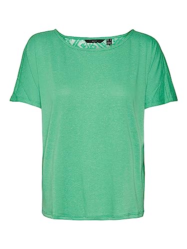 VERO MODA Damska koszulka Vmmarijune Ss Lace Top JRS, jasnozielony, L