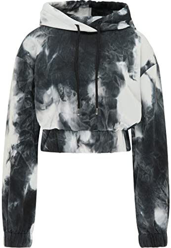 ocy Damska bluza z kapturem 82733741, czarno-niebieska biała, XXL, czarny, niebieski, biały, XXL