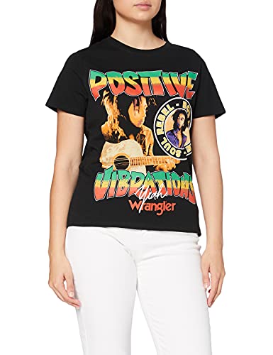 Wrangler Damska koszulka z wibracjami, czarny, S