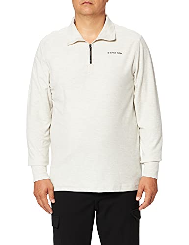 G-STAR RAW Koszulka męska Lightweight Astro Half Zip Sweater, Wielokolorowy (Whitebait Htr D20383-c887-6030), S